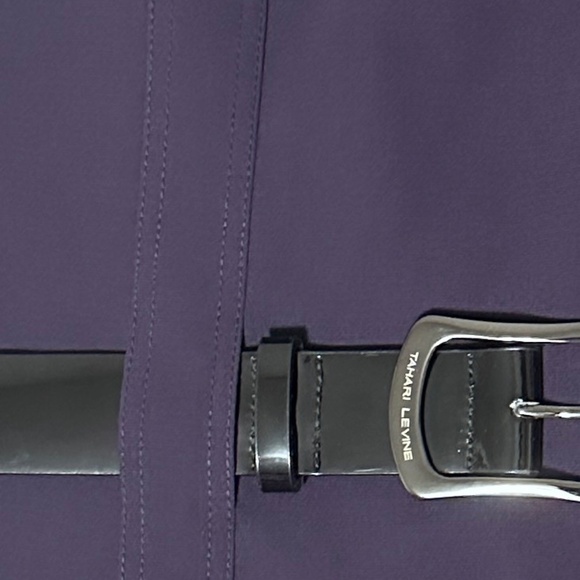 NWT TAHARI Arthur S Levine Women's Deep Purple Cap-Sleeved Sheath Dress sz 16 - Picture 4 of 8